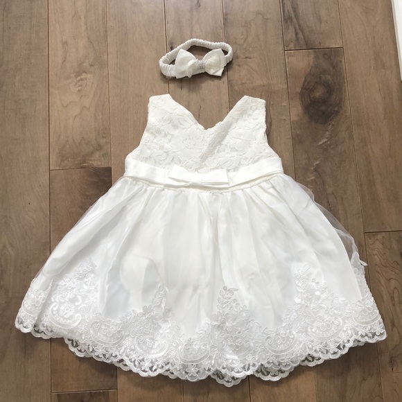 Children White Lace Dress (24 months) -flowergirl - Picture 1 of 5